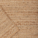 · REDEARTH · Rectangular Area Rug 2'x3' Braided Natural Jute: Natural / Rectangular 2'x3'