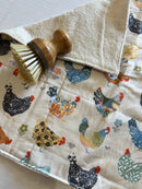 Floral Chickens Drying Mat