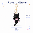 Black Cat Crochet Keychain