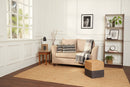 · REDEARTH · Rectangular Jute Area Rug 6'x9' Braided Natural: Natural / 6'x9'