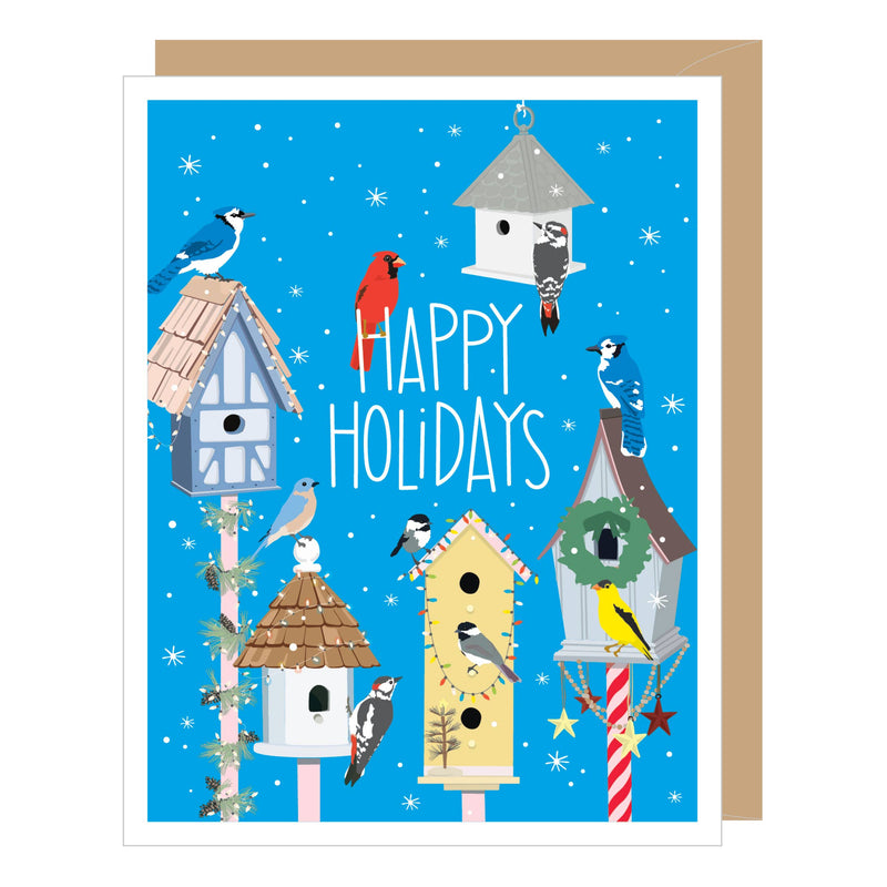 Holiday Birdhouses - Christmas Cards BOX OF 8