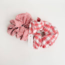 Red Gingham Scrunchies (Set of 2)