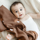 100% Luxury Cotton Swaddle Receiving Baby Blanket - Mushroom: Camel