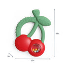 "NEW" Bitzy Shake™ - Silicone Teether with Rattle: Cherries