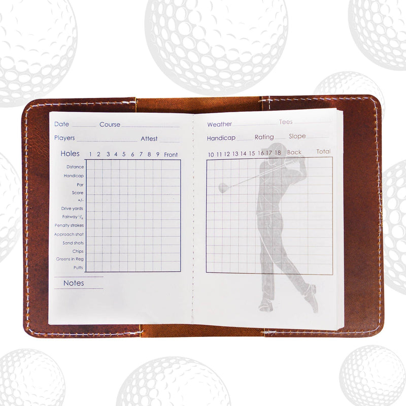 Leather Golf Log & Scorecard Book
