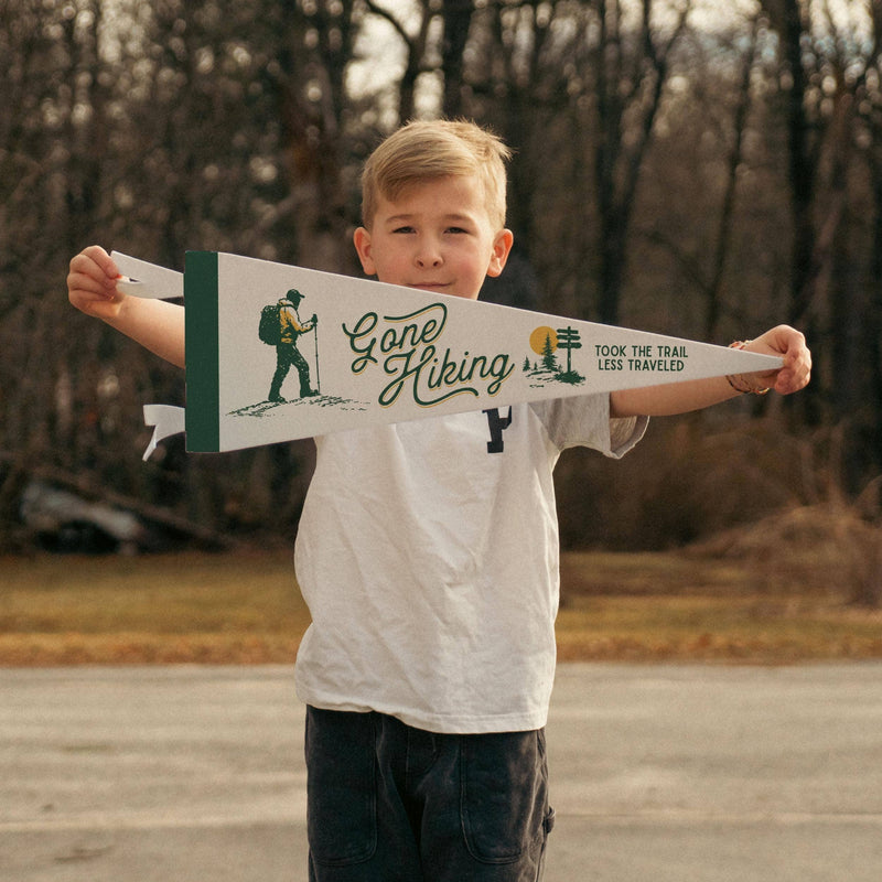 Gone Hiking Felt Pennant: Neutral / Large Pennant