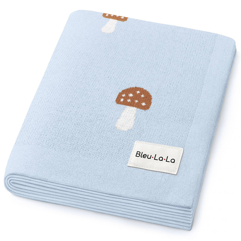 100% Luxury Cotton Swaddle Receiving Baby Blanket - Mushroom: Camel