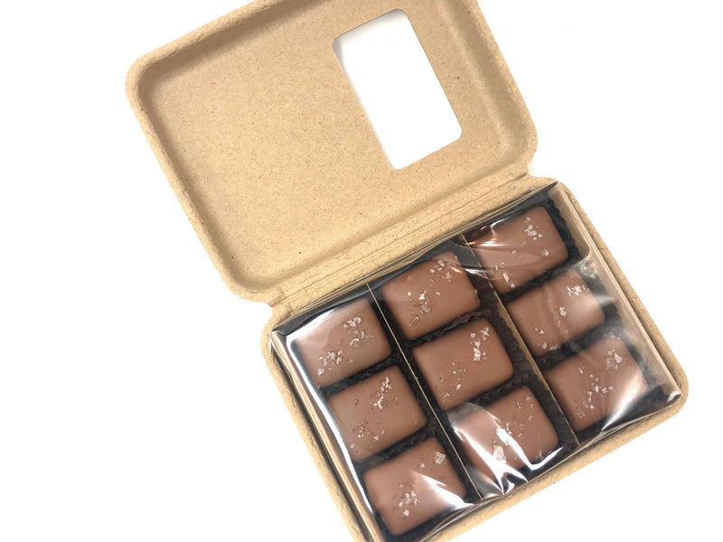 9 Piece Box Milk Chocolate Covered Salted Caramels