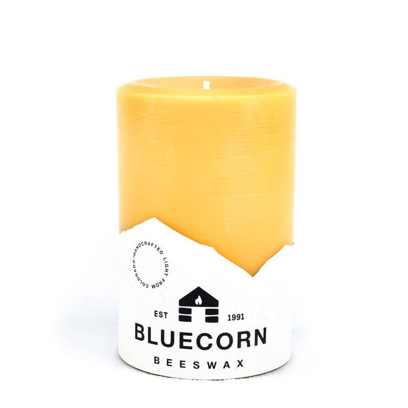 100% Pure Natural Beeswax Pillar Candles: Raw / 3" x 4"