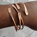Pure Copper Hammered Ends Bangle