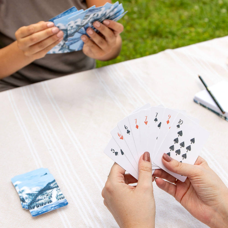 Winter Landscape Playing Card + Scorecard Notebook Set