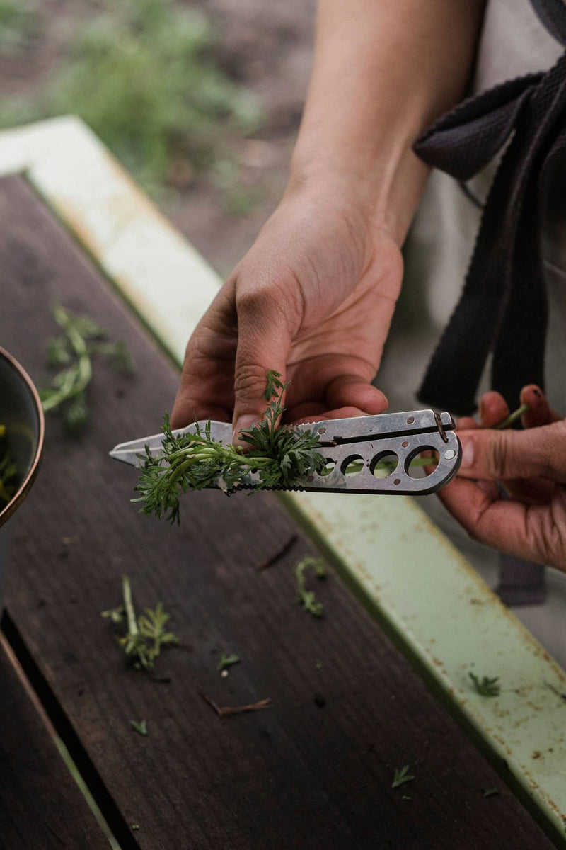 Herb Harvest + Strip Tool: Tumbled Steel