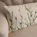 Lumbar Pillow - Embroidered Wildflowers