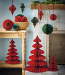 Glimmer Paper Tree Decor Medium Red Christmas: Red / 100% paper / Dust clean