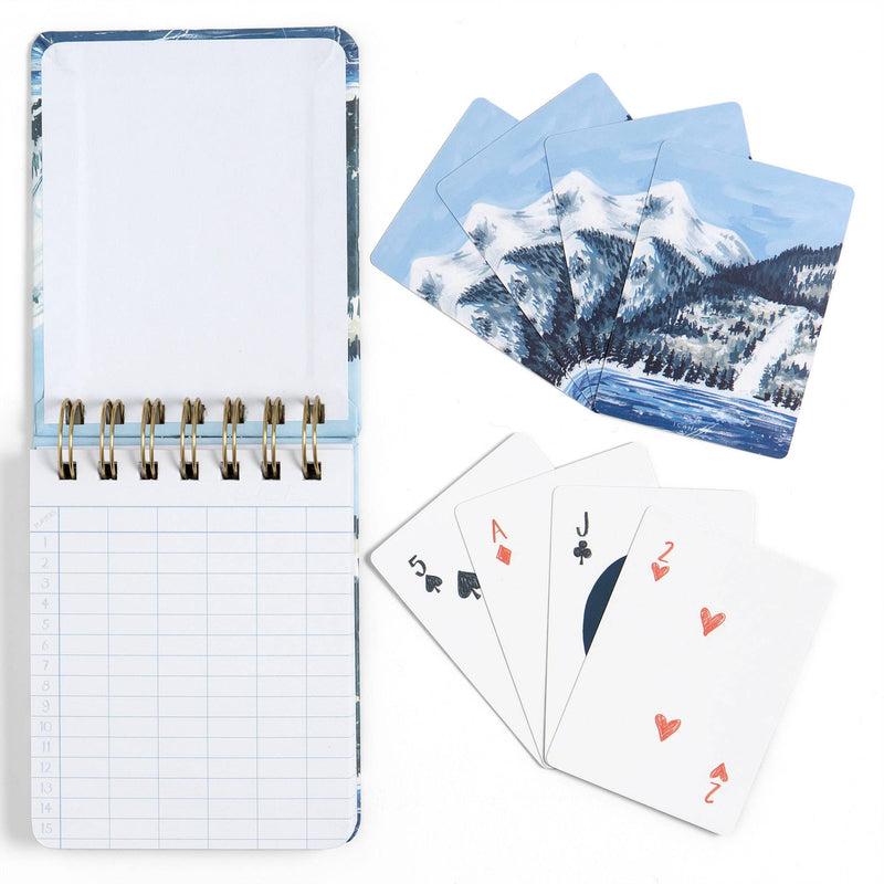 Winter Landscape Playing Card + Scorecard Notebook Set