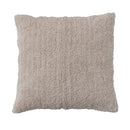 Natural Cotton Tufted Pillow w/ Chambray Back