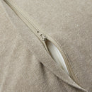 Natural Cotton Tufted Pillow w/ Chambray Back