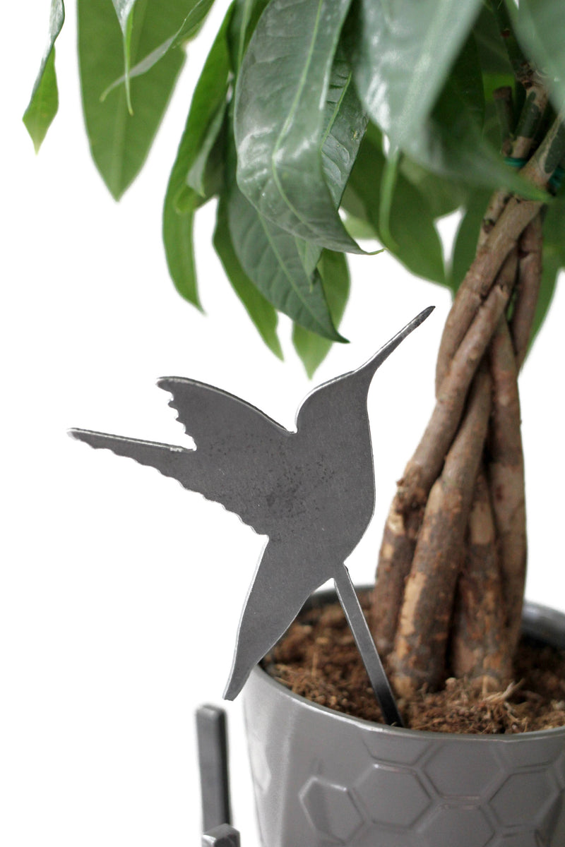 Happy Hummingbird Plant Stake