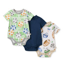 3-Pack Field Goal & Soccer Field Baby Boy Bodysuits: 3-6M
