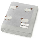 100% Luxury Cotton Receiving Swaddle Baby Blanket - Sheep: Taupe