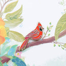 Red Cardinal Pin, Bird Wildlife Gifts, Red Spring Gift