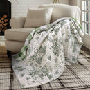 Winter Sleigh Ride Quilted Throw: Green
