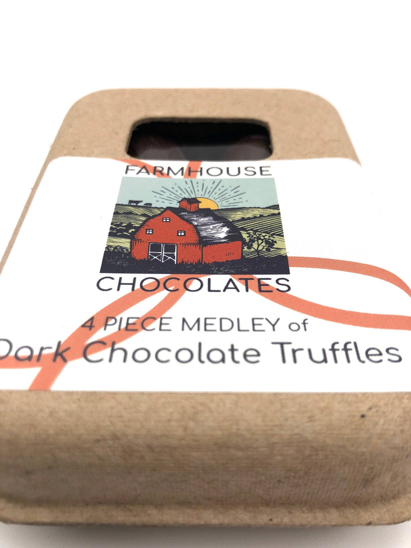 4 Piece Dark Chocolate Truffle Medley