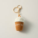 Hand-Knitted Coffee Cup Keychain for a Warm Pick-Me-Up