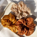 Fall Satin Scrunchies Set of 3