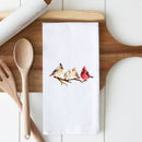 Cardinal Family Tea Towel: White