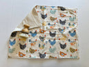 Floral Chickens Drying Mat