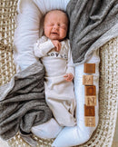 Loved Fold Over Mittens Long Sleeve Newborn Tie Gown: 0-3m