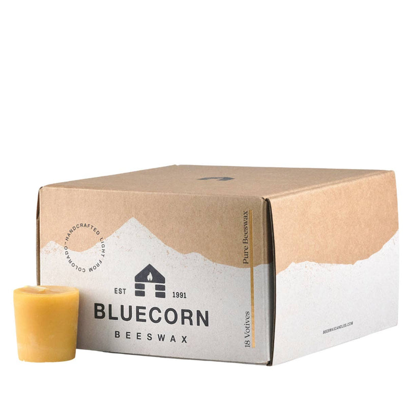 Pure Beeswax Votive Candles: 4 Pack / Raw