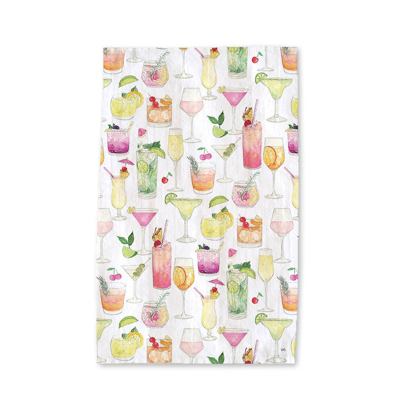 Cocktails Tea Towel -  Cocktail Drinks Kitchen Decor