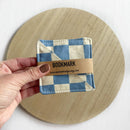 Corner Bookmark in blue and cream checker / book lover gift