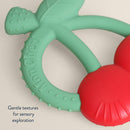 "NEW" Bitzy Shake™ - Silicone Teether with Rattle: Cherries