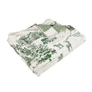 Winter Sleigh Ride Quilted Throw: Green