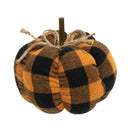 Orange & Black Buffalo Check Stuffed Pumpkin