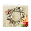 Spiral Wreath Greeting Card Holder Antique Bronze Metal