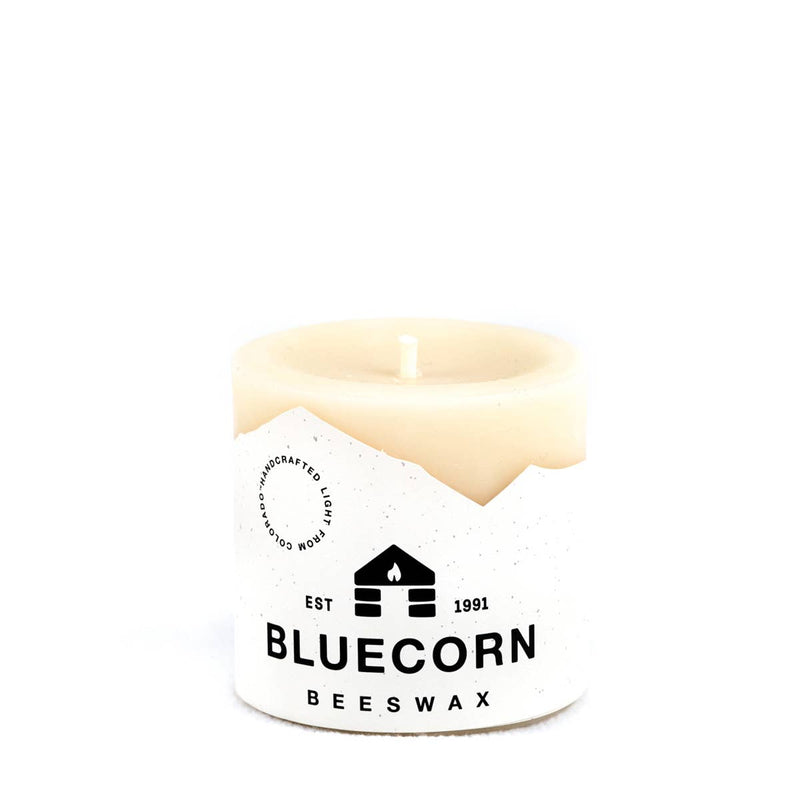 100% Pure Natural Beeswax Pillar Candles: Raw / 3" x 4"