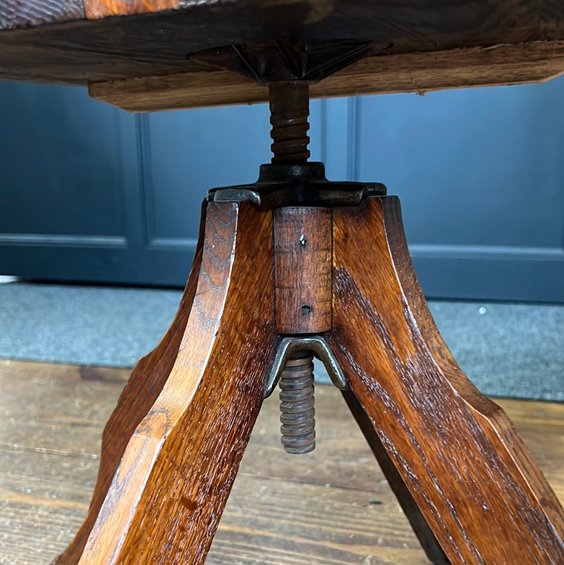 Vintage Oak Child's Chair + Desk