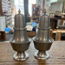 Vintage Pewter Salt + Pepper Set