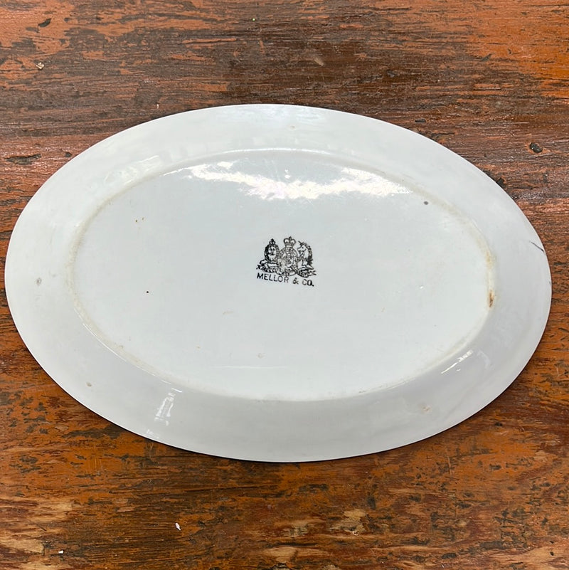 Antique Mellor + Co Ironstone Oval Platter
