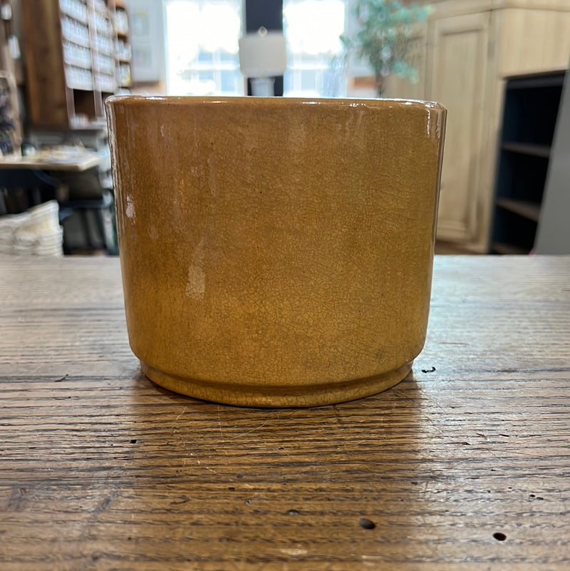Vintage Mustard Pottery Planter