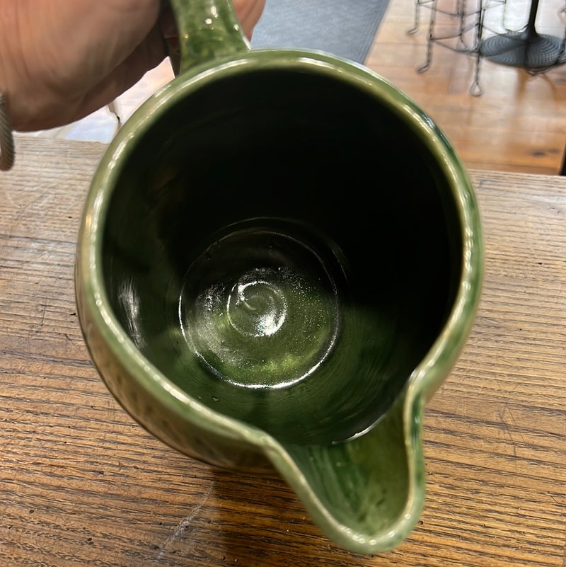 Vintage McCoy Green Barrel Pitcher