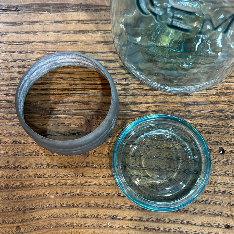 Antique GEM Mason Canning Jar with Zinc Lid