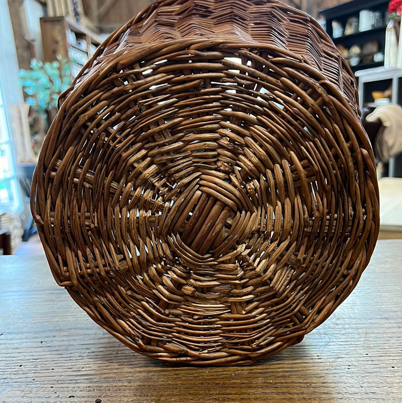 Vintage Round Woven Wicker Basket