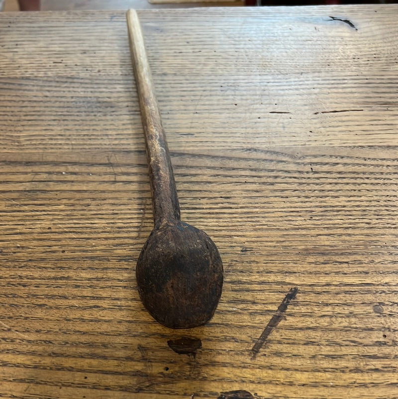 Vintage European Wooden 16" Long Spoon