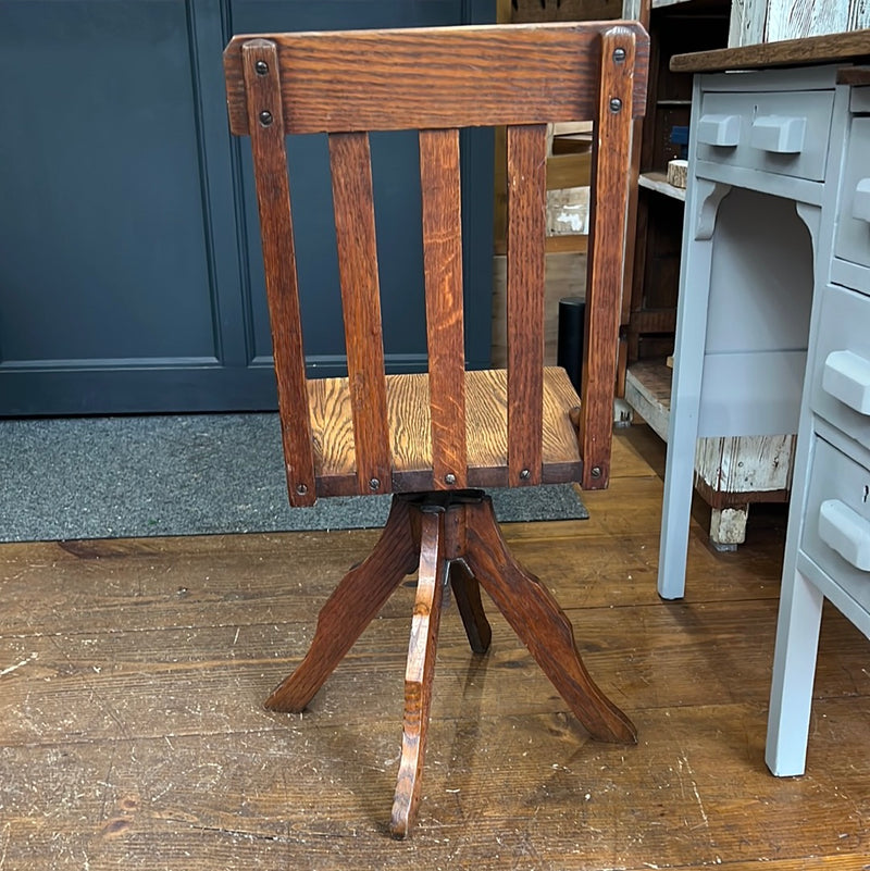 Vintage Oak Child's Chair + Desk