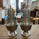 Vintage Pewter Salt + Pepper Set